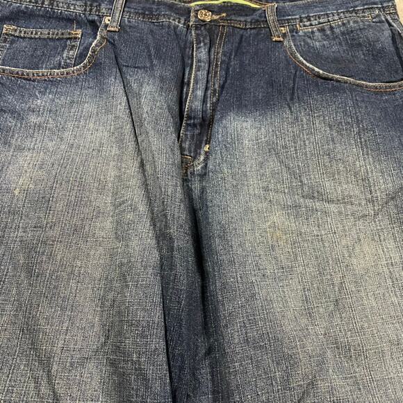Y2K G Unit Jean Shorts Mens 42* Blue Baggy Streetwear Grunge 50 Cent Jorts Rap - Picture 11 of 12